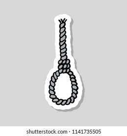 gallows doodle sticker icon