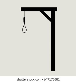 Gallows - Equipment For Suicide / Execution By Hanging After Being Put In Death Because Of Death Penalty And Capital Punishment