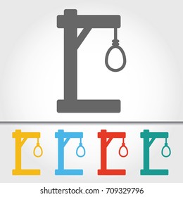 Gallows Hanging Noose Single Icon Vector Illustration