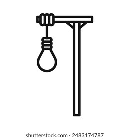 gallows icon Black line art vector
