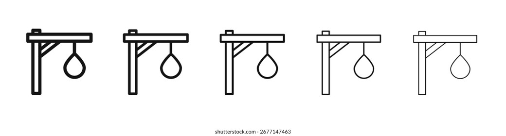gallows icon black and white vector sign