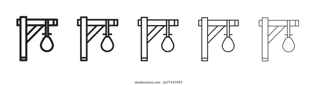 gallows icon black and white vector sign