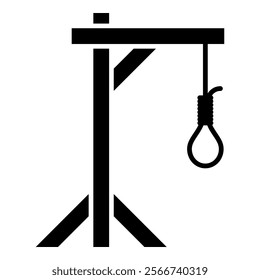 Gallows icon, hang and knot