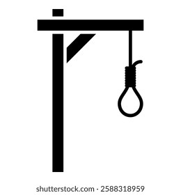 Gallows icon, hang and knot