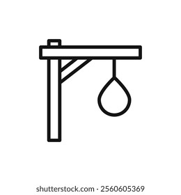 gallows icon vector line logo art