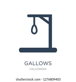 gallows icon vector on white background, gallows trendy filled icons from Halloween collection, gallows vector illustration