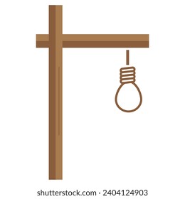Gallows icon, vector simple color icon on white background..eps