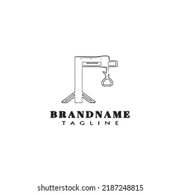gallows logo cartoon icon design template black modern isolated vector illustration