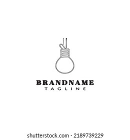 gallow logo caricatura plantilla de diseño de icono negro imagen vectorial aislada
