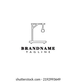 gallows logo cartoon icon design template black modern isolated vector illustration