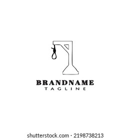 gallows logo cartoon icon design template black modern isolated vector illustration