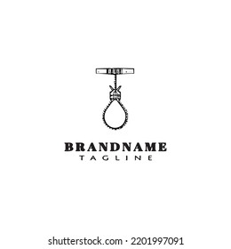 gallows logo cartoon icon design template black modern isolated vector illustration