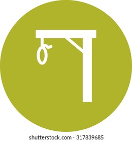 Gallows, rope, hang icon vector image.Can also be used for law and order. Suitable for mobile apps, web apps and print media.