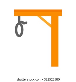 Gallows, rope, hang icon vector image.Can also be used for law and order. Suitable for mobile apps, web apps and print media.