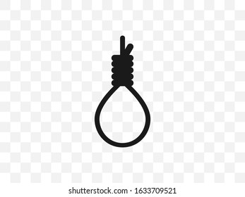 Gallows rope icon. Vector illustration, flat design.