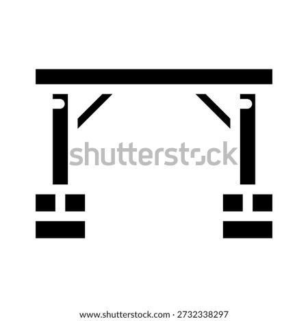 Gallows structure depicting an old method of execution, representing justice, crime, punishment, law, and the concept of capital punishment in legal systems