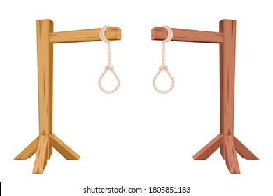 Gallows Vector Design Illustration Isolated On White Background