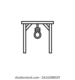 Gallows vector line icon icons design