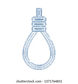 gallows word cloud. tag cloud about gallows
