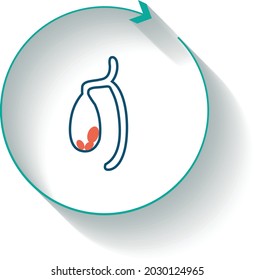 Gallstone Surgery Recovery Icon Vector Design