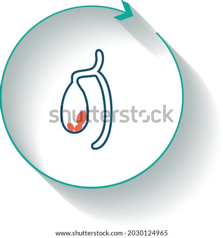 gallstone surgery recovery Icon vector design