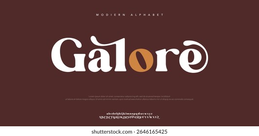 Galore creative modern stylish calligraphy letter logo design
