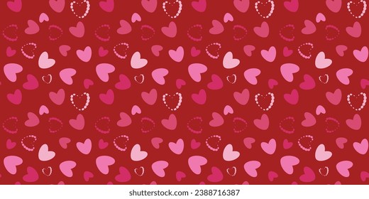 Galore embracing hearts Seamless vector Pattern Symbolizing Enduring Love Perfect Various Creative Projects Heartfelt Eternal Connection Wrapping paper Textile Fabric typography 14 february Red back