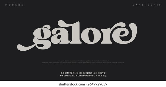 Galore modern stylish typography letter logo design