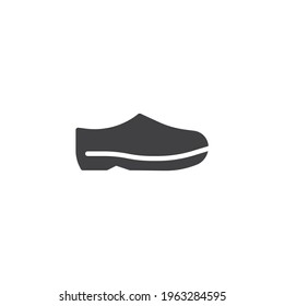 Galoshes shoe vector icon. filled flat sign for mobile concept and web design. Rubber galoshes glyph icon. Symbol, logo illustration. Vector graphics