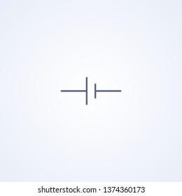 Galvanic or battery, vector best gray line symbol on white background, EPS 10