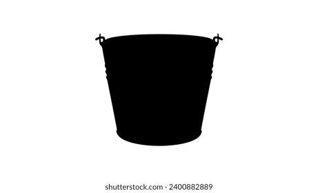 Galvanized Banded Metal Planter With Handle