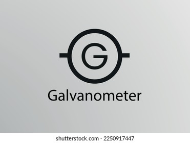 Galvanometer Engineering Symbol, Vector symbol design. Engineering Symbols.