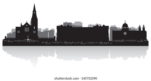 Galway city skyline silhouette vector illustration