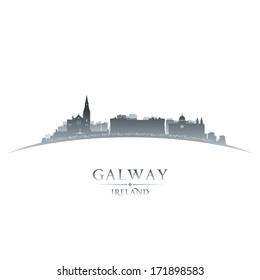 Galway Ireland  city skyline silhouette. Vector illustration