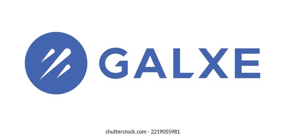 Galxe (GAL) cryptocurrency logo and symbol vector graphics illustrations template