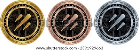 galxe-gal virtual currency logo. vector illustrations. 3d illustrations.