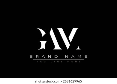 GAM abstract letter logo design. This logo is designed by three abstract letters.