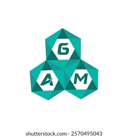 GAM creative minimalist letter logo. GAM unique vector initials alphabet letter logo design
