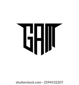GAM letter logo design with white background in illustrator, vector logo modern alphabet font overlap style, calligraphy designs for logo, Poster, Invitation, etc.