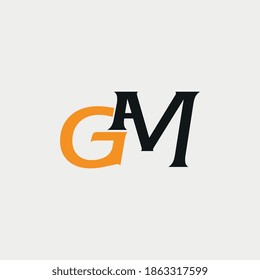 gam letter monogram logo vector design.