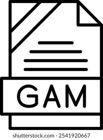 GAM Vector Vector Icon Design Symbol
