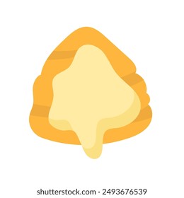 Gambar kue sus or cream puff dessert cake vector illustration, choux pastry clip art image, isolated on white background