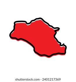 Gambela region of Ethiopia vector map design.