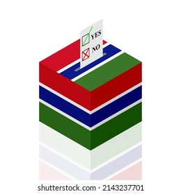 Gambia Wahlurne. Vektorgrafik