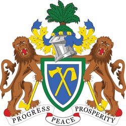 Gambia Coat of arm. Gambia national emblem. National Independence Day.