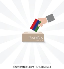 Gambia Elections Vote Box Vector 