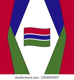 Gambia Flag Abstract Background Design Template. Gambia Independence Day Banner Social Media Post. Gambia Background