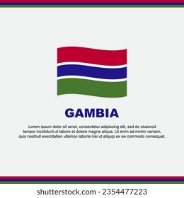 Gambia Flag Background Design Template. Gambia Independence Day Banner Social Media Post. Gambia Design