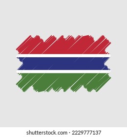 Gambia Flag-Vektorgrafik mit Pinselstrich