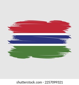 Gambia Flag-Vektorgrafik mit Pinselstrich